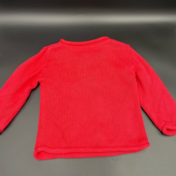 Garnet hill boys red 4T penguin theme sweater - Picture 5 of 5